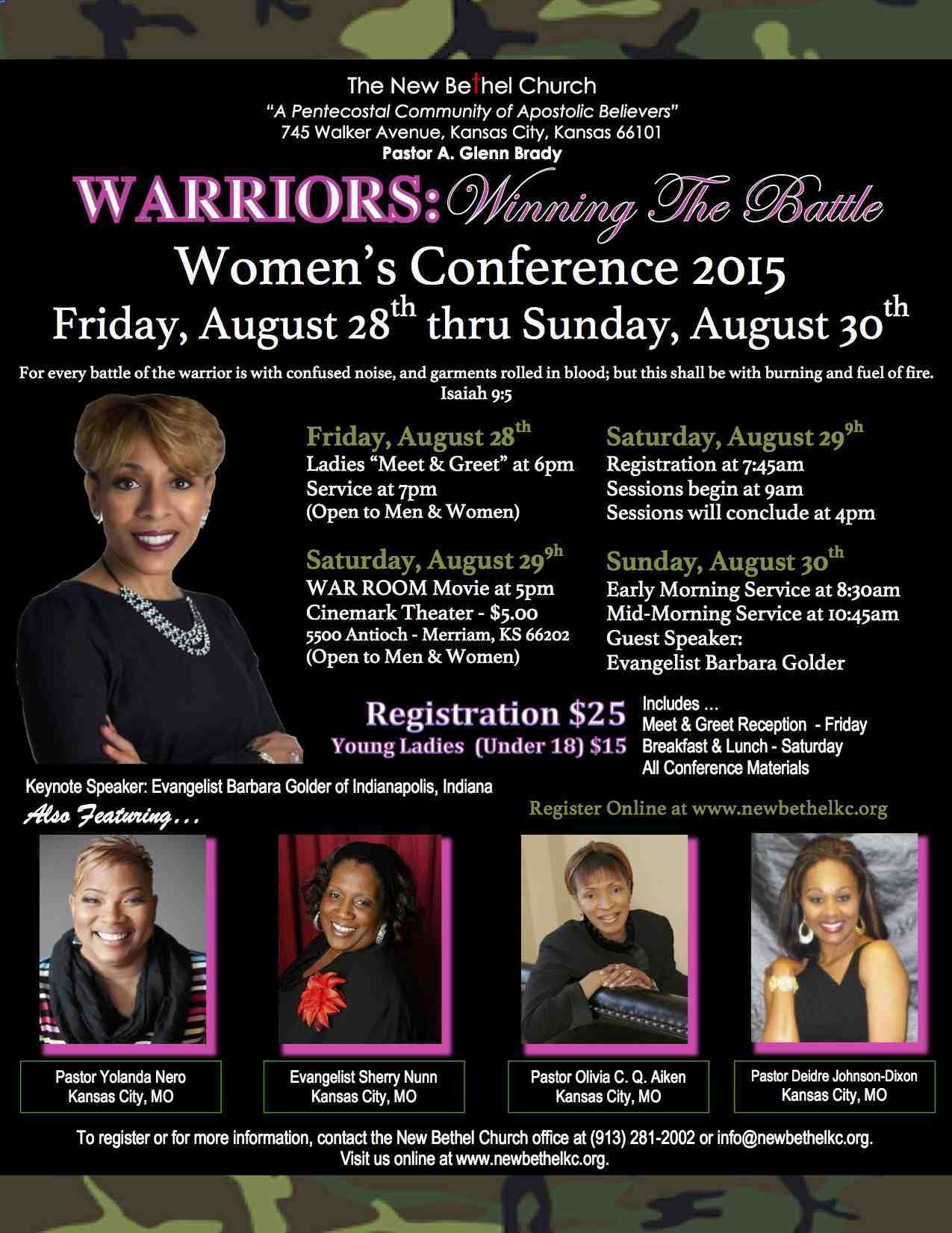 Women’s Conference “Warriors Winning the Battle” The New Bethel Church