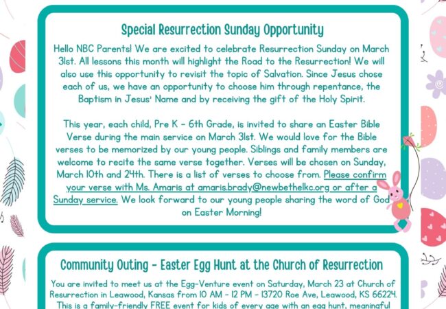 Special Youth Easter Newsletter